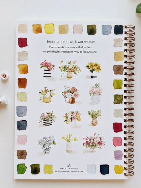 Bouquet Watercolor Workbook