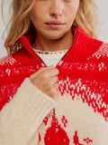 Mythical Sweater in Vanilla Scarlet Combo