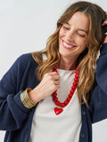 Emery Adjustable Heart Necklace in Red