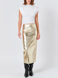 Foil My Plans Skirt in Gold