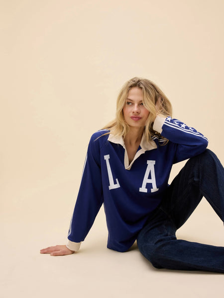 Los Angeles Stars Raglan Ruby Long Sleeve in Estate Blue