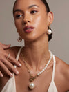 Chain & Pearl Pendant Necklace