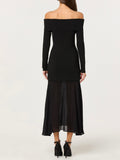 Lidia Off The Shoulder Dress in Black