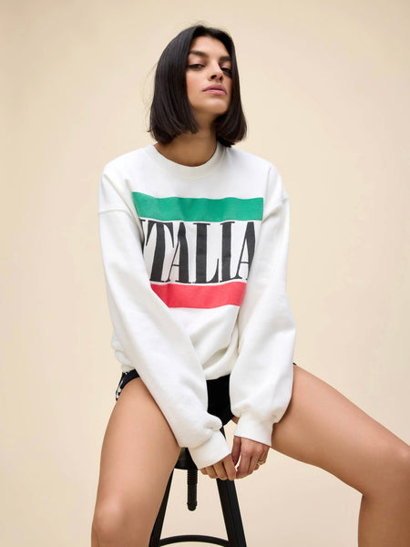 Italia BF Crew in Vintage White