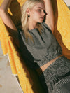 Merit Gingham Top in Black