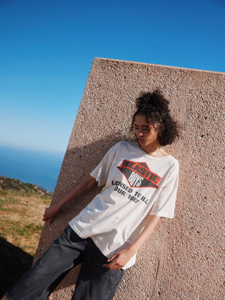 Beastie Boys Licensed to Ill Tour 1987 Merch Tee in Dirty White