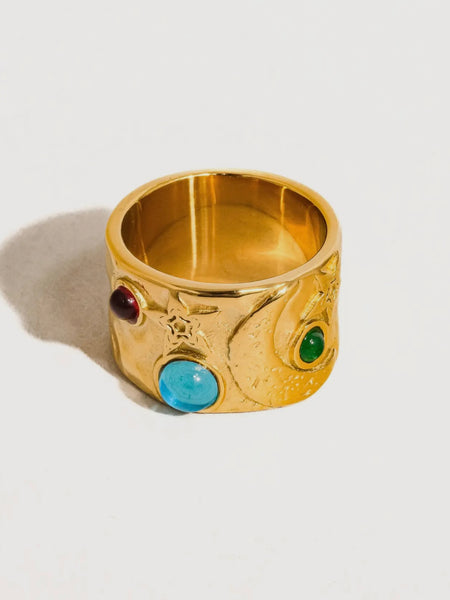 Thierry Vintage Stone Ring in Multi