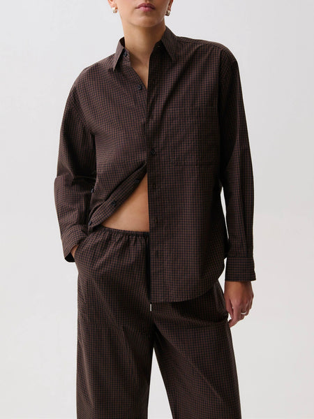 Mila Button Down Wrap Top in Hot Toddy