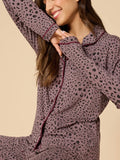 Aria Slim Notch Collar PJ Set in Wild Driftwood