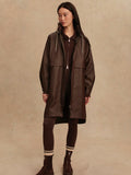 Kirsten Rain Coat in Dark Truffle