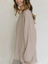Levi Top in Almond Stripe