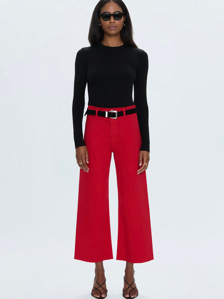 Penny Crop Pant in Ruby Red