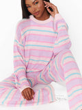 Feel Good Sweater in Cotton Candy Stripe Knit