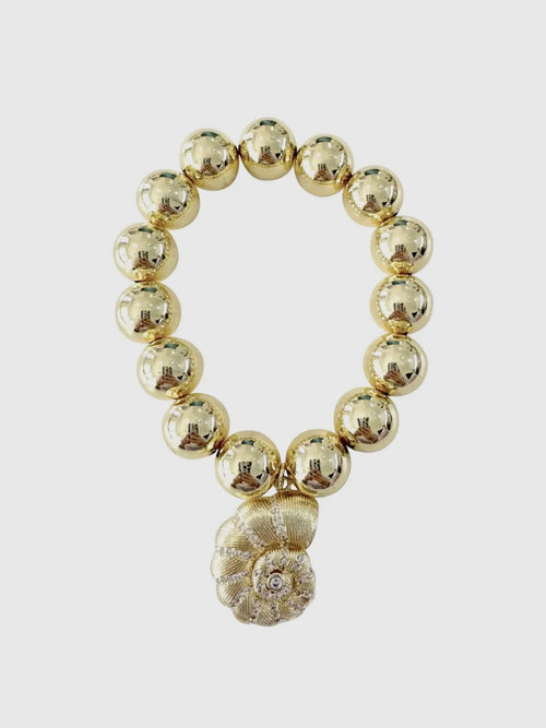 Gina Beaded Shell Charm Bracelet