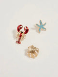 Lobster Brooch Pins Set