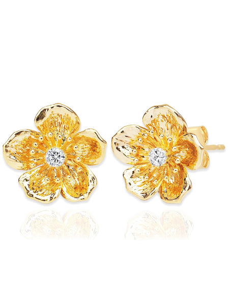 Blooming Flower CZ Studs
