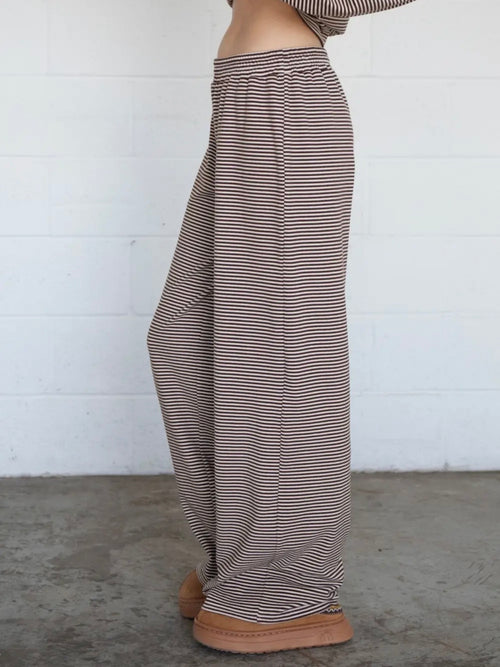 Dani Pants in Brown Stripe