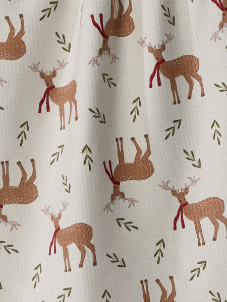 Winter Reindeer Luxe Kitchen Towel