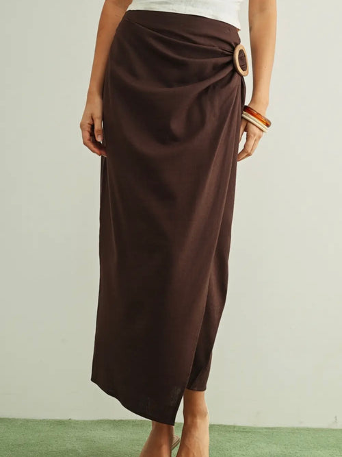 That's A Wrap Skirt in Brown