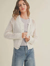 Fisherman Core Cardigan in Cream