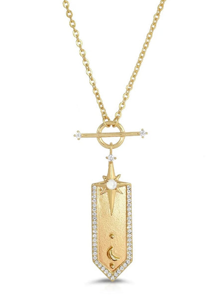 Galaxy Pendant Necklace in Golden