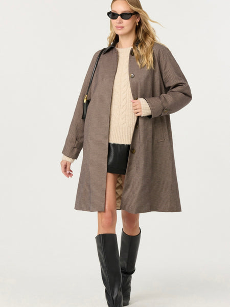 Raiden Coat in Brown Plaid