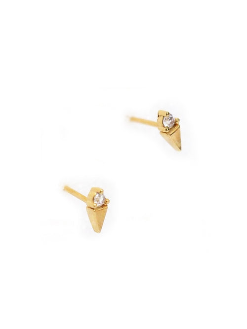 Mini CZ Triangle Studs