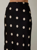 Dotted & Tee'd Skirt in Black