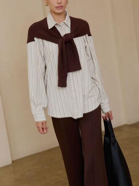 Cara Contrast Border Top in Black