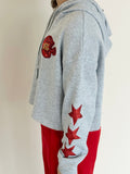 KC Sequin Helmet Sweatshirt in Grey