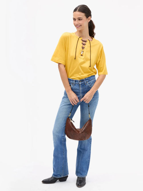 Lune Bag in Pierre Python