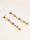 Isalaine Multi Color CZ Drop Earrings