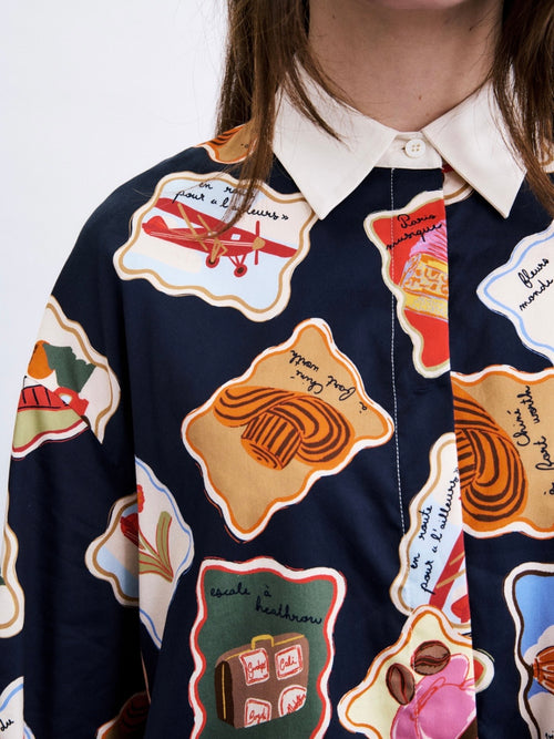Avon Shirt in Timbres Print