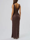 Doing Dots Maxi Dress in Brown