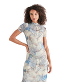 Viv Dress in Pale Blue Multi