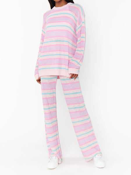 Feel Good Pants in Cotton Candy Stripe Knit