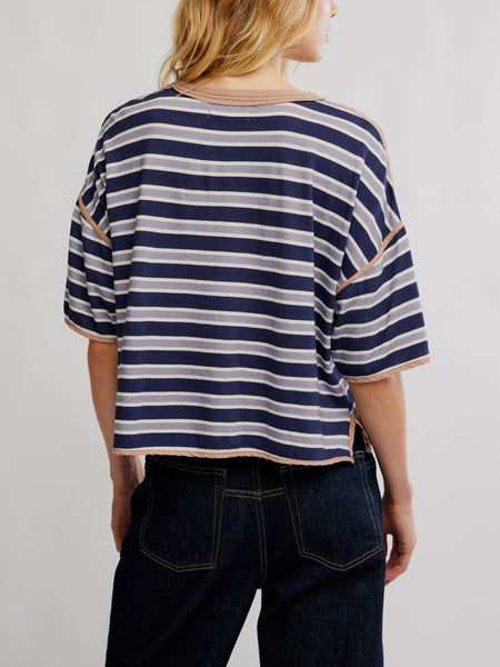 Clean Rugby Tee in Navy Combo