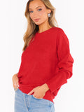 Feel Good Sweater in Red Knit