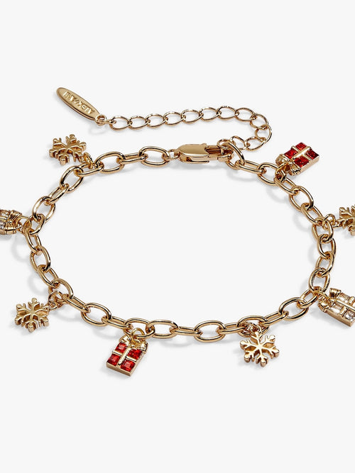 Snowflakes & Presents Multi Charm Bracelet