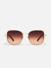 Uptown Sunnies in Brushed Gold & Maple Honey