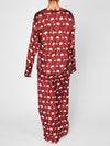 Classic PJ Set in Red Wine Silky