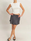 Do The Polka Mini Skirt in Black