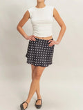 Do The Polka Mini Skirt in Black