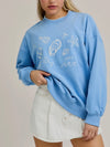 Seaside Oversized Sweatshirt in Blue