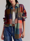 Ashley Plaid Shirt in Ginger Combo