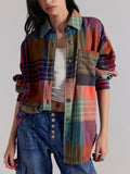 Ashley Plaid Shirt in Ginger Combo