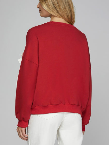 Bows & Ho-Ho-Ho's Sweatshirt in Red