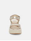Debra Sandals in Platinum Distressed Leather