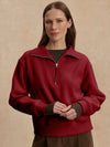 Jaylin Half Zip Fleece in Red Dahlia