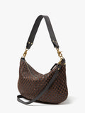 Moyen Messenger in Leather & Suede Woven Check